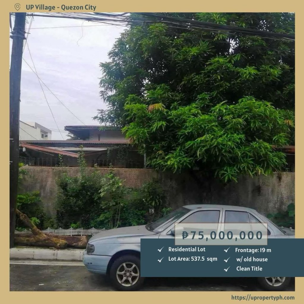 Residential Lot for Sale at UP Village in Quezon City