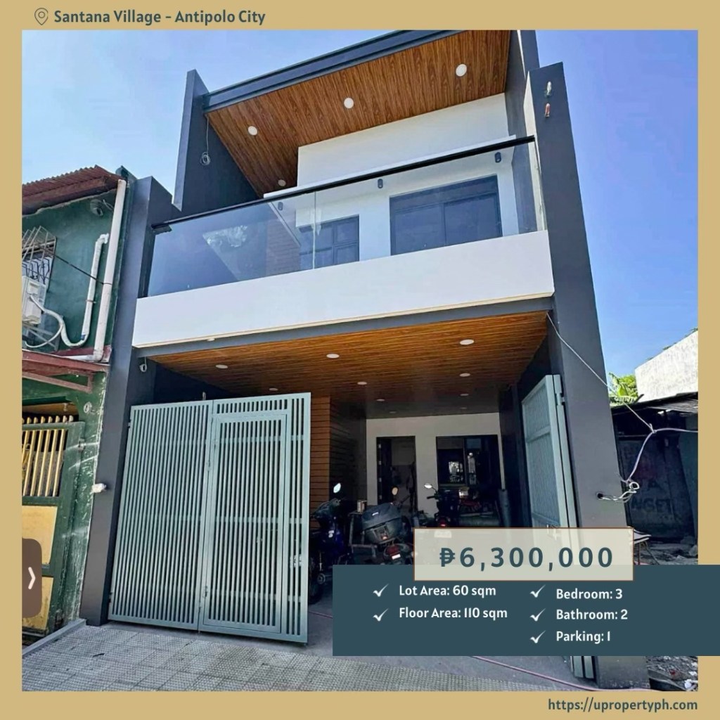 3-Bedroom House for Sale at Santana Village in Antipolo City,&nbsp;Rizal