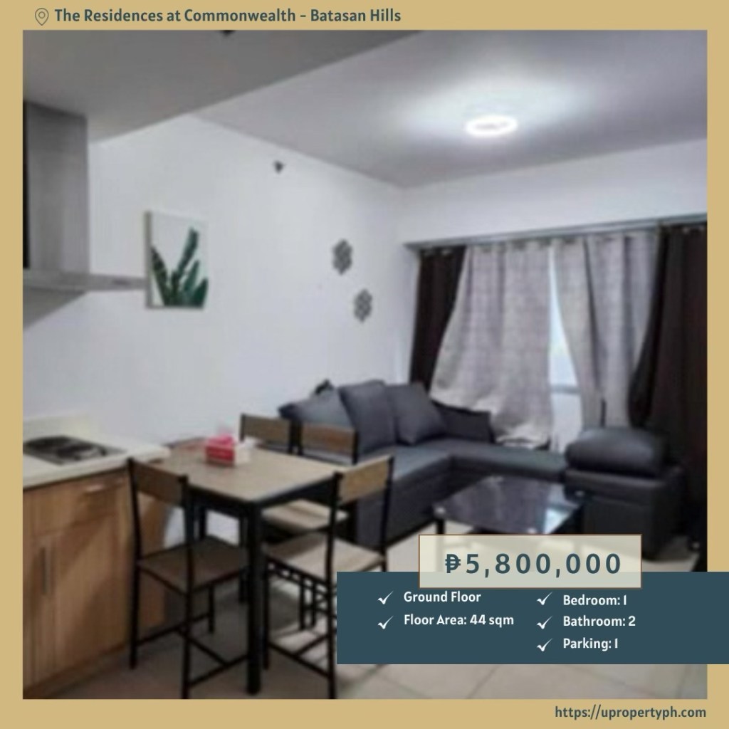 1-Bedroom Condo for Sale at The Residences at Commonwealth in Batasan Hills, Quezon&nbsp;City