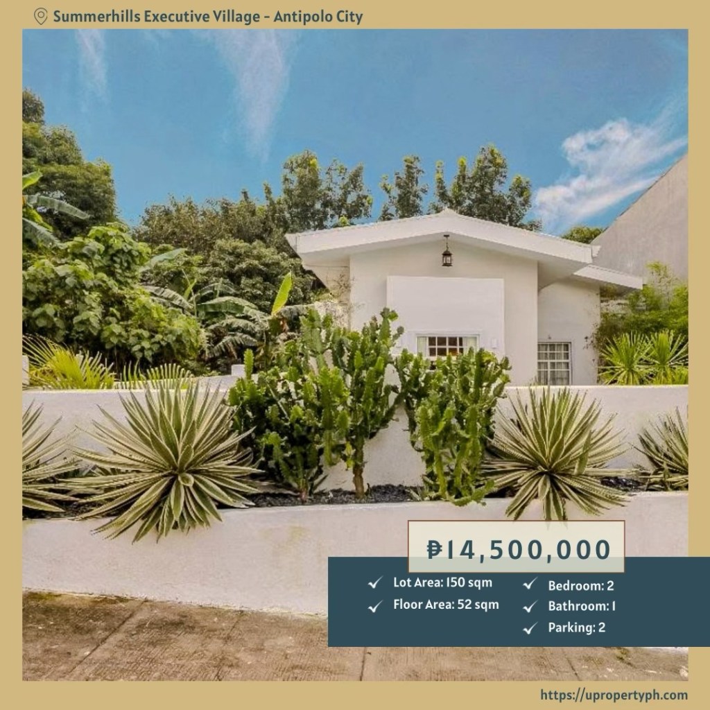 2-Bedroom Tropical Home with Pool for Sale at Summerhills Executive Village in Antipolo, Rizal